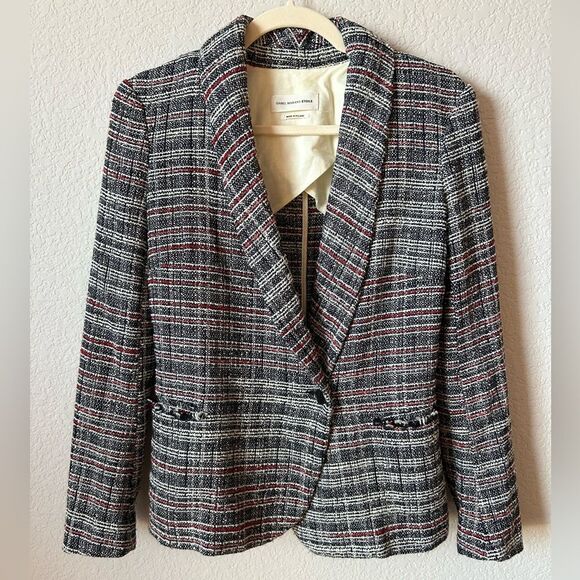 Isabel Marant Etoile Tweed Blazer in Black/Red/White, Size 36 (US S) - Picture 2 of 12